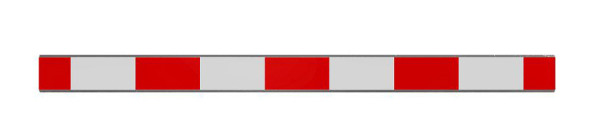 Schakebarrière voor bouwafzethek, met speciale opklapbare bouwafzethekbeugel, hoogte: 100 mm, 32116