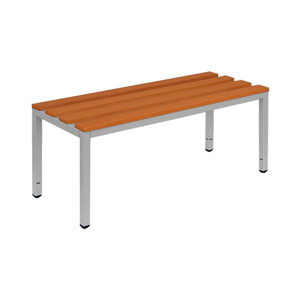 Lüllmann bank, 400 x 1500 x 400 mm, lichtgrijs/hardhout beuken, 801240