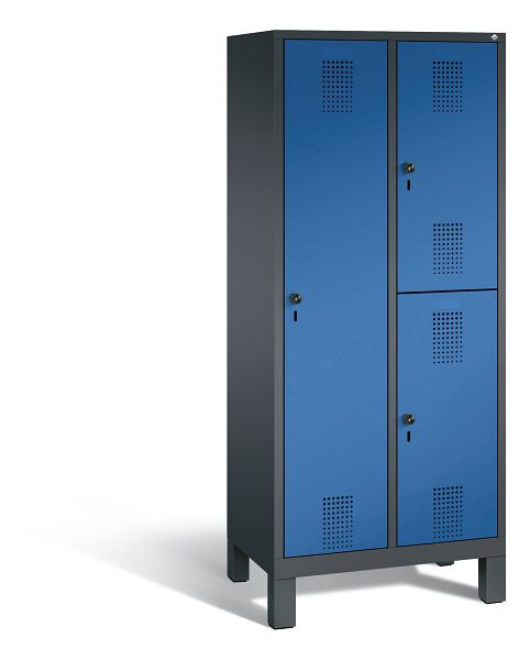 C+P cijferslot Evolo, H1850xW810xD500mm, kleur: zwartgrijs / gentiaanblauw, 48610-22 S10018
