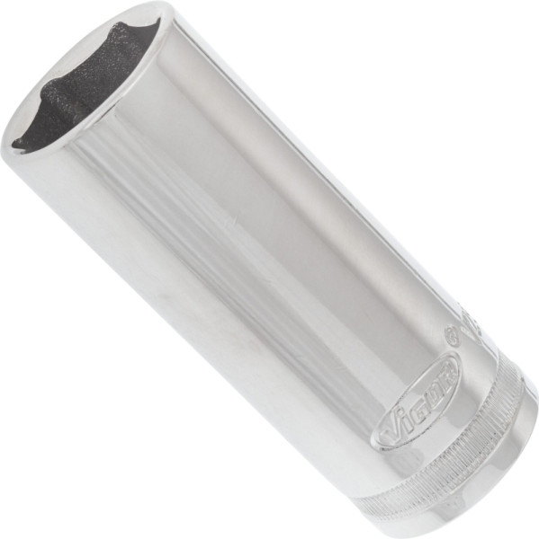 VIGOR dopsleutelinzet, lang, hol vierkant 12,5 mm (1/2 inch), buitenzeskantprofiel, 22 mm, V2591N