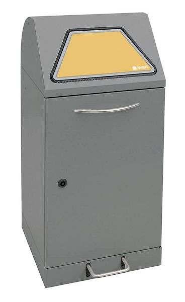 stumpf afvalscheiding Modul-Vario 60, grijze aluminium structuur, 60 liter, pedaalhendel, systeem: ProSlide, 625-060-1-1-100