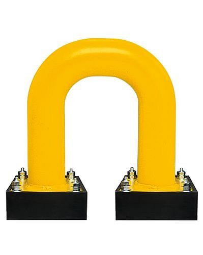 DENIOS Rammschutzbügel R 3.3 nachgebend, zur Außenaufstellung, 375 x 390 mm, 248337