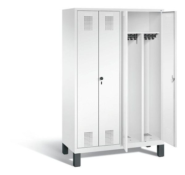 C+P zwart wit kastje Evolo, H1850xB1190xD500mm, kleur: verkeerswit, 48012-40 S10164