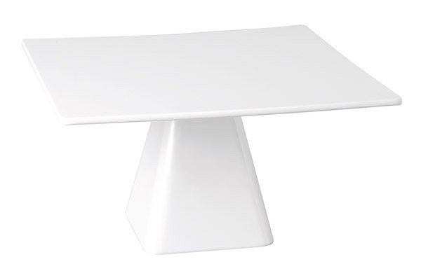 APS serveer- en taartbord, 31 x 31 cm, hoogte: 16 cm, melamine, wit, -CASUAL-, 83893