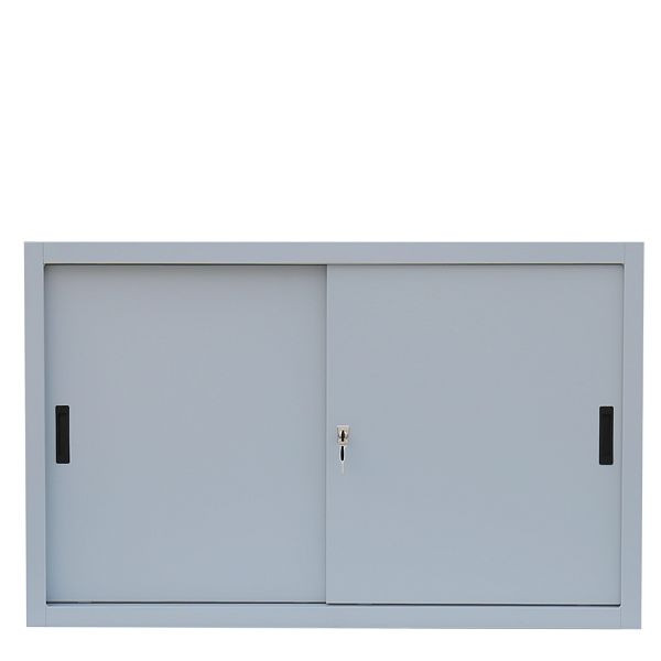 Lüllmann stalen schuifdeurkast, 750 x 1200 x 450 mm, lichtgrijs/lichtgrijs, 550120