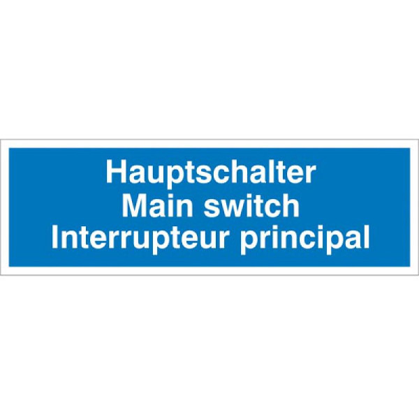 Stein HGS HGS elektrisch opschrift/informatiebord, hoofdschakelaar, 3 talen, 30.0543