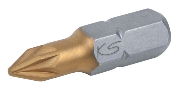 KS Tools 1/4" TiN bit, 25 mm, PZ1, 911.2648