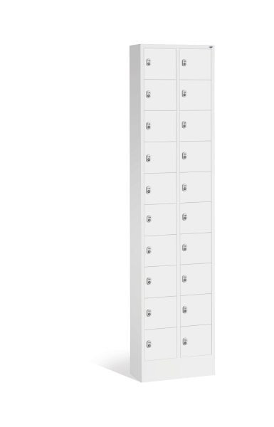 C+P kleine locker Intro, H1950xB460xD200mm, kleur: lichtgrijs, 80700-203 S10078