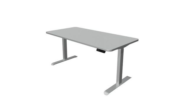 Kerkmann zit-statafel, Move 3 Premium, B 1600 x D 800 mm, elektrisch in hoogte verstelbaar van 720-1210 mm, lichtgrijs, 10331211