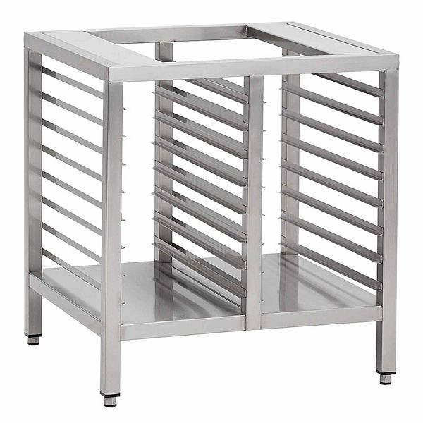 Gastro-Inox RVS AISI 430 onderstel voor ovens, 800 mm, Gastronormruimte, met bodemschap, onderruimte voor 16x Gastronorm 1/1, 310.110