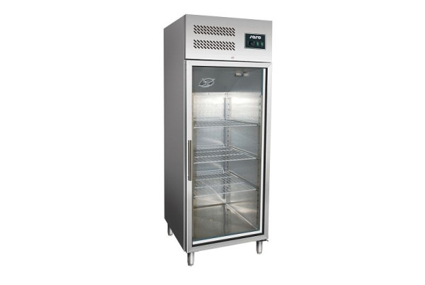 Saro bedrijfskoelkast met glazen deur - 2/1 GN model GN 600 TNG, 323-3102