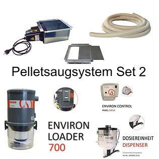 Environ pelletaanzuigsysteem set 2 - pelletverwijdering via gemotoriseerd mondstuk, PESET2