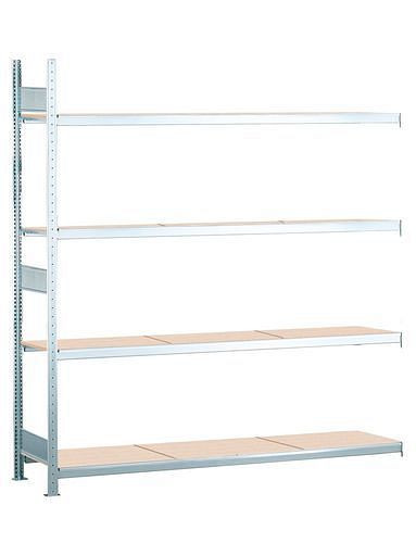 Schulte breedvakstelling met spaanplaat, aanbouwveld, 4 opbergniveaus, vakbreedte 2500 mm, 2506 x 836 x 2500 mm, 278977