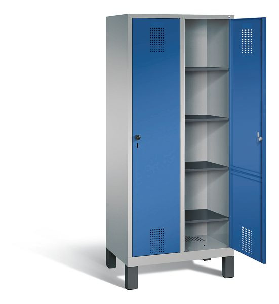 C+P washok Evolo, H1850xW810xD500mm, kleur: wit aluminium / gentiaanblauw, 48010-22B S10021