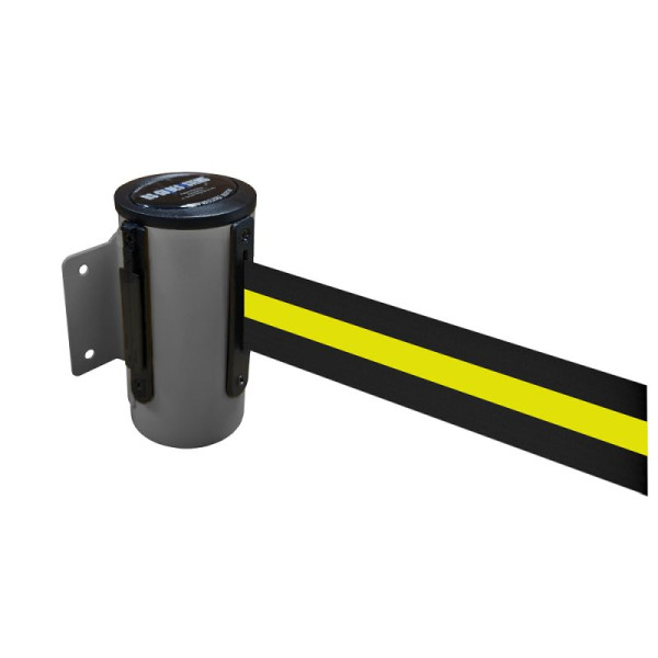 Stein HGS HGS wandriemcassette -P-Line Future-, antraciet, zwart/geel/zwart horizontaal (gestreept), met magnetisch riemeindstuk, 12850a-0504