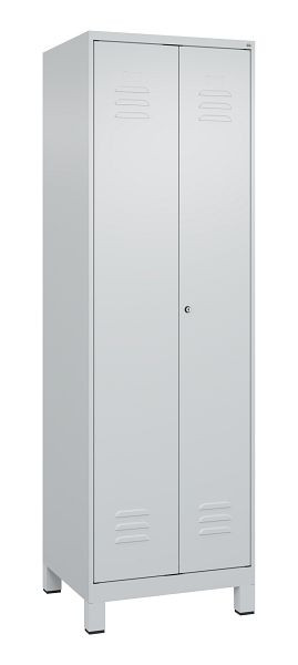 C+P multifunctionele kast Classic PLUS, was-/combinatiekast, voeten, 2 vakken, 1950x600x500mm, 7035/7035, cilinderslot, 080610-20 S10024