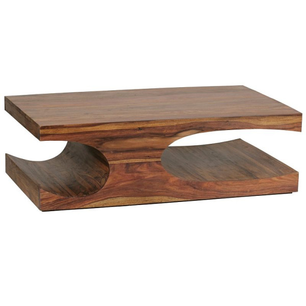 Wohnling salontafel BOHA massief sheeshamhout 118 cm breed design donkerbruine landelijke stijl, WL1.521