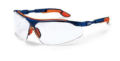Veiligheidsbril uvex i-vo 9160 met Duo Component Technology, blauw-oranje, 188-853