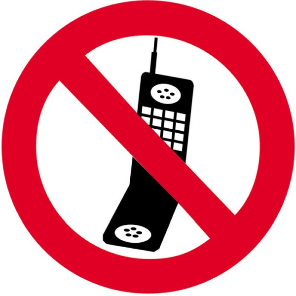 Stein HGS HGS speciaal bord, gebruik van mobiele telefoons verboden, Ø 600 mm, 15713