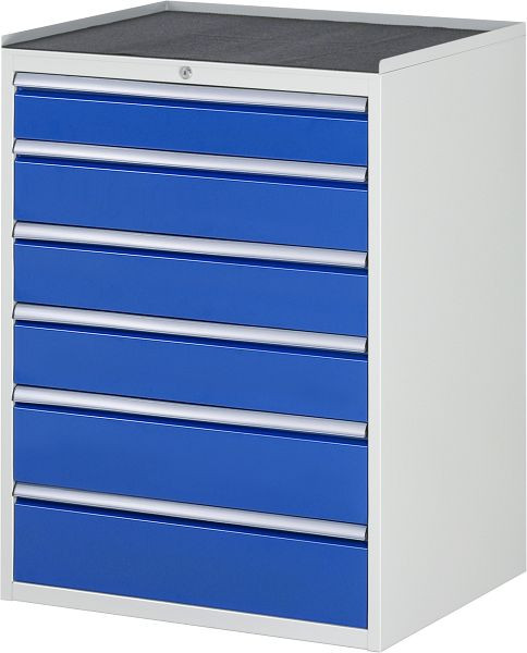 RAU ladekast serie 7000, metalen onderstel, 6 x lade maat XL 1xH120, 3xH150, 2xH180 mm, 770x1035x650 mm, 03-XL7.6A-MT.11