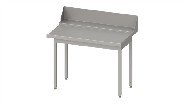 Stalgast afvoertafel "Pro", korfgeleider met afschot, 1800x750x880mm, montagezijde rechts, opstand: 200mm en zwembadpaneel, gelast, VAL18713RA