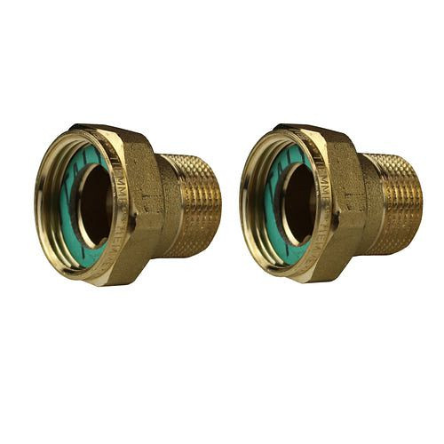 Environ-set - messing aansluitschroefverbindingen met Klingersil-afdichting, 3/4" ID x 1/2" AG, EN1500825