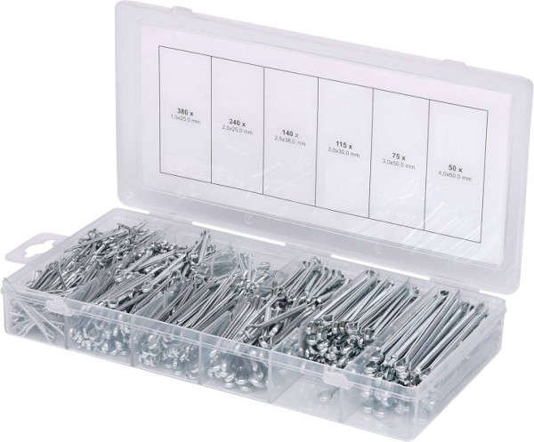 KS Tools assortiment splitpennen, 1000 stuks, 970.0330
