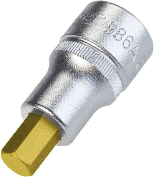 Hazet Schroevendraaier dop, hol vierkant 12,5 mm (1/2"), zeskant dop profiel, 3/8", 986A-3/8