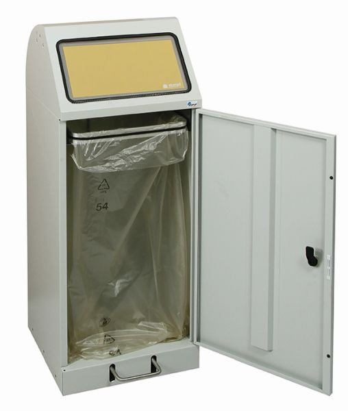 stompafvalscheiding Flex-M, RAL 7035/ProPads, zakhouder, 70 liter, voetpedaal, 665-075-1-1-735