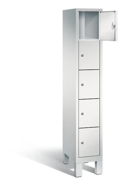 C+P lockerkast Evolo, H1850xB320xD500mm, kleur: lichtgrijs, 48010-105 S10001