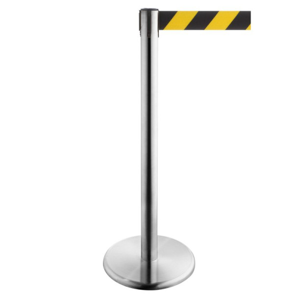 Stein HGS HGS personengeleidingssysteem -P-LINE Future-, RVS, zwart/geel diagonaal (gearceerd), met bandeindstuk (standaard), bandlengte: 2,3 m, 12798-1702