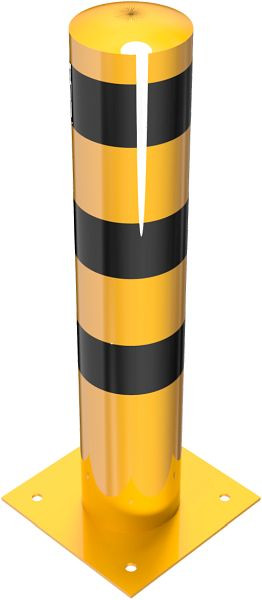 Schake stalen buispaal Ø 193 x 3,6 mm voor plugbevestiging geel/zwart, zonder oog, 40193BG