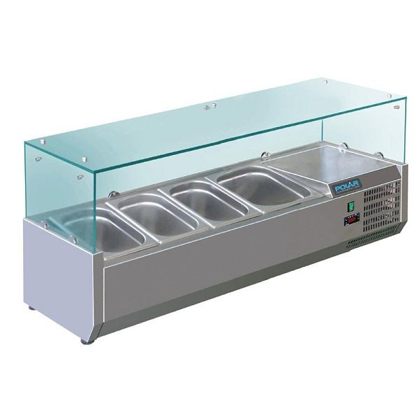 Polar top koelvitrine voor 3x GN1/3 + 1x GN1/2, GD875