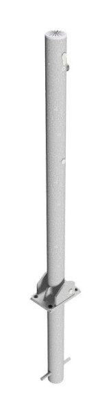 Schake afzetpaal stalen buis Ø 60 x 2,5 mm, opklapbaar met profielcilinderslot, voor betoninzetting met bodemhuls, 460UZH