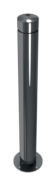 Schake aluminium tuinpaal Ø 100 mm, stationair, voor plugbevestiging met voetplaat Ø 180 mm, 40101PB
