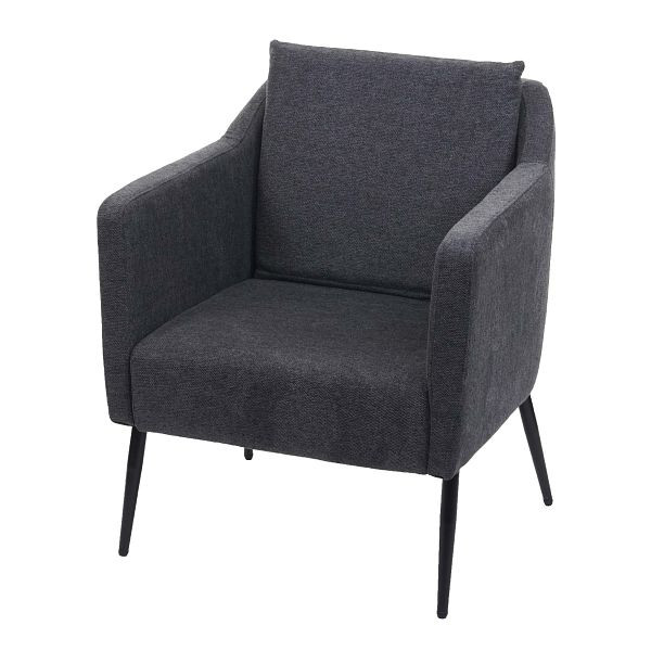 Mendler fauteuil HWC-H93a, fauteuil, cocktailstoel, relaxstoel, stof/textiel donkergrijs, 74710