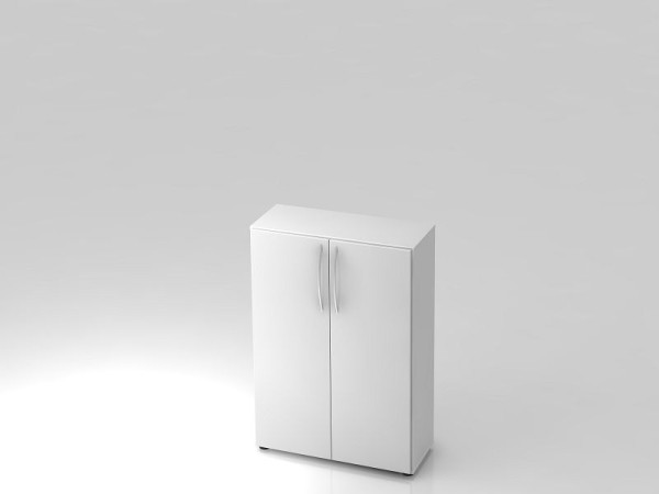 Hammerbacher kast 3OH 34, 6cm diepe beugelgreep wit/wit, 80x34,6x114,4 cm (BxDxH), V4550/W/W/BM
