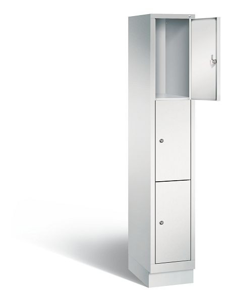 C+P lockerkast Evolo, H1800xB320xD500mm, kleur: lichtgrijs, 48020-103 S10005