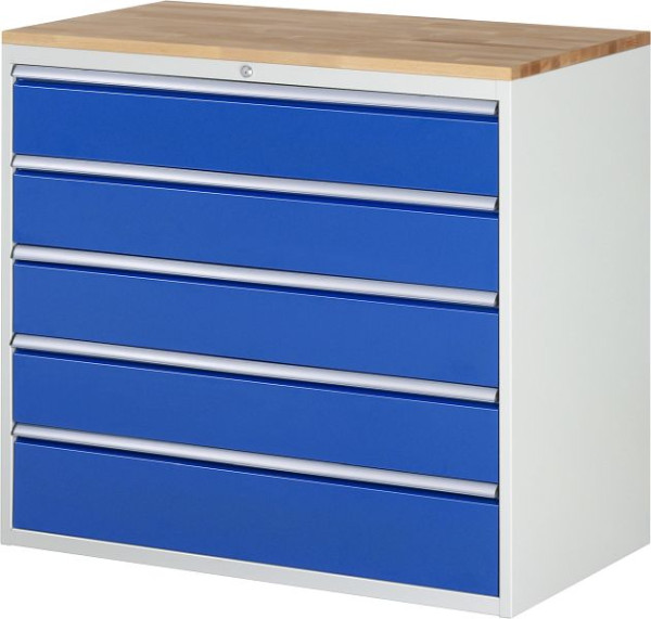 RAU ladekast serie 7000, B1145 x D650 x H1035mm, massief beukenhouten blad, laden: 4xH180, 1xH210 mm, 13-XXL7.5A-B.11
