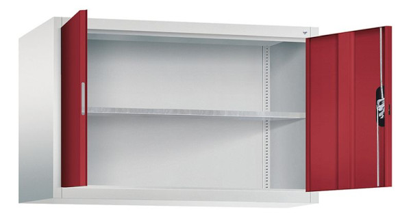C+P bovenkast Acurado, H790xB1200xD500mm, kleur: lichtgrijs/robijnrood, verzonken handgreep, 9485-009 S10089
