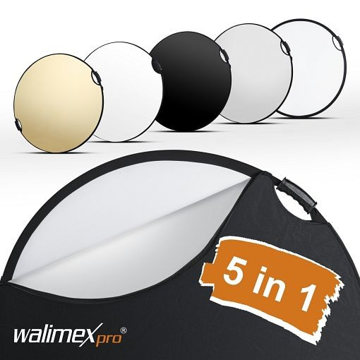 Walimex pro 5in1 opvouwbare reflector golvend comfort Ø56cm, 22459