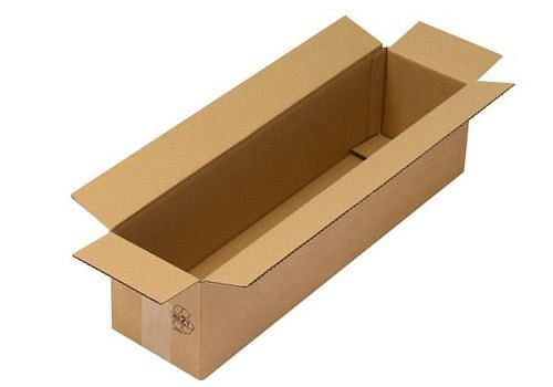 TransPak golfkartonnen vouwdoos 1-wandig, binnenmaat 600 x 150 x 150 mm, formaat A1, kwaliteit 1.30C, VE 50, 299306