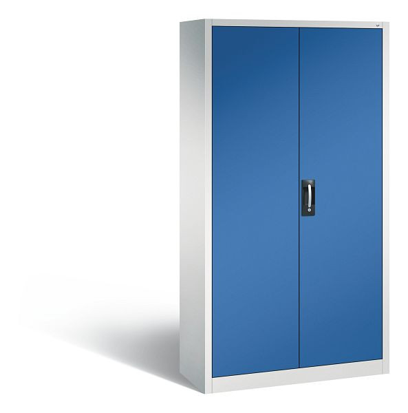 C+P tijdschriftenkast serie 13, H1980xB1000xD420mm, kleur: lichtgrijs/gentiaanblauw, verzonken handgreep, 133144A24 S10005