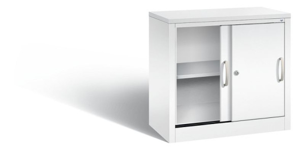 C+P dressoir met schuifdeuren Acurado, H720xB800xD400mm, kleur: verkeerswit, beugelgreep, 2 niveaus, 5722-00 S10359
