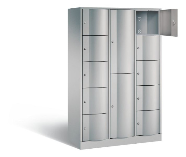 C+P combinatie lockerkast Resisto, H1950xB1148xD540mm, kleur: wit aluminium, 8070-3721 S10029