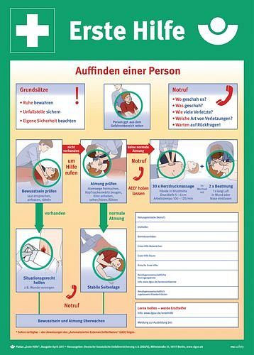 DENIOS veiligheidsinstructie "Instructies voor eerste hulp...", kunststof, 400 x 560 mm, 207-873