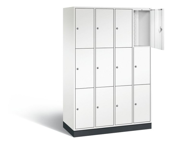C+P lockerkast Intro, H1950xB1220xD490mm, kleur: verkeerswit, 8370-401 S10074