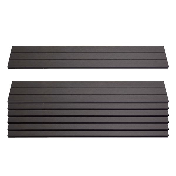 Mendler set van 7 lamellen voor WPC inkijkbescherming Sarthe, planken windscherm, ca. 1 m², 90cm, antraciet, 76239+76242