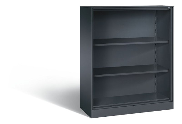 C+P bureauplank Asisto, H1310xB1000xD435mm, kleur: zwart-grijs, 3 niveaus, 140032-000 S10010