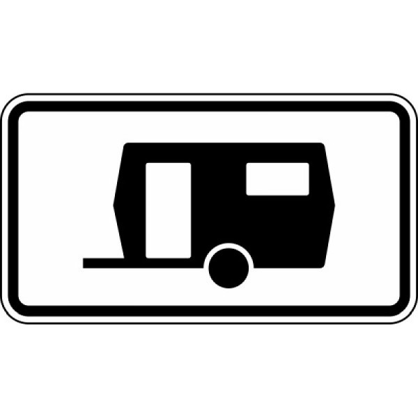 Steen HGS markering van parkeerterreinen waar caravans langer dan 14 dagen mogen staan nr. 1010-13, 330x600mm /RA2/vlakke vorm 2mm, 1010-13-221